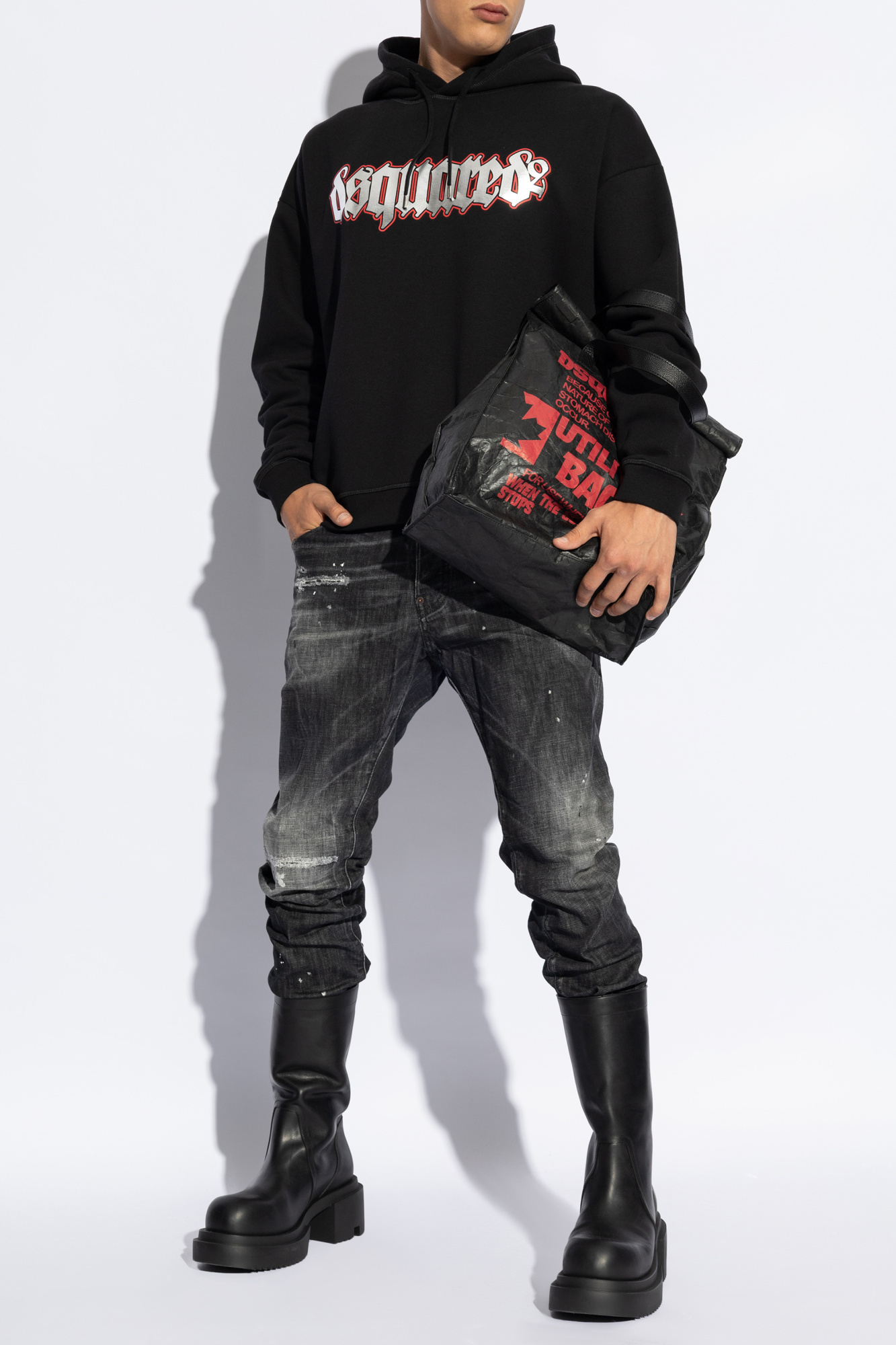 Dsquared2 Sweatshirt With Logo In Black