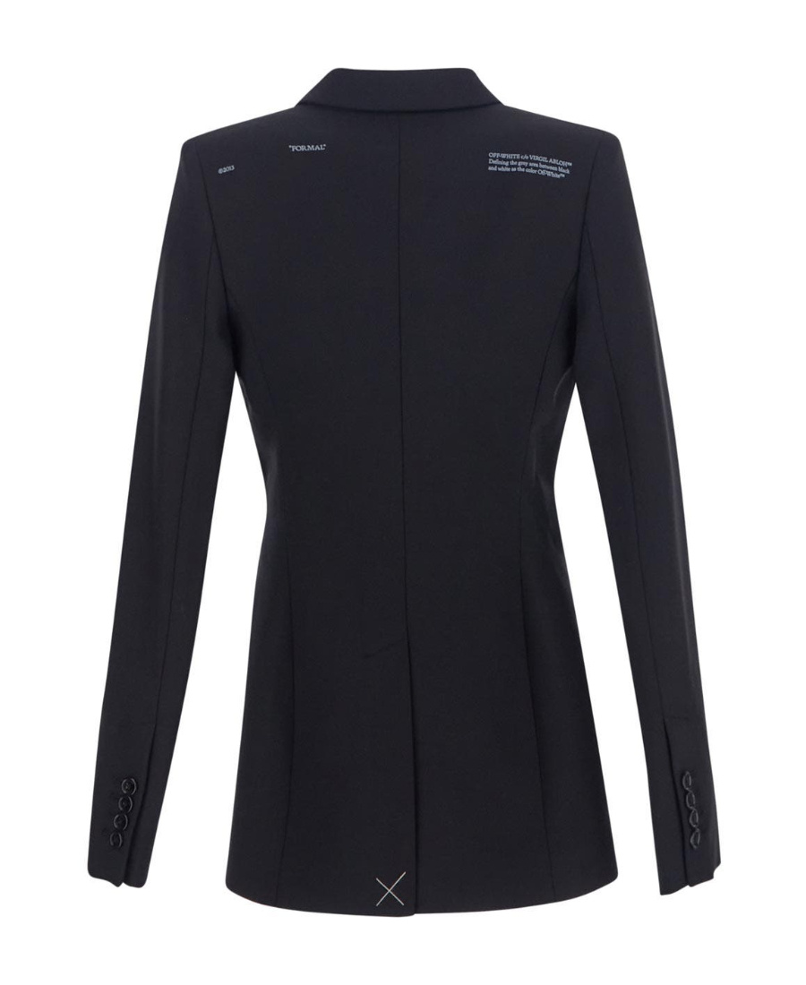 Off-white Tailored Single-breasted Blazer In Black