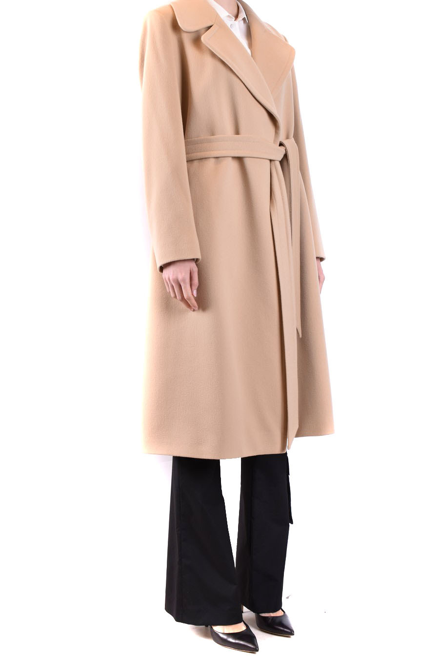 Tagliatore Waist Lapel Coat In Pink