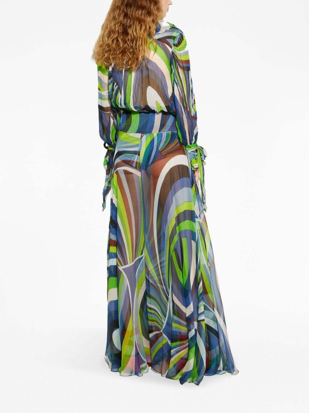 Shop Emilio Pucci Iride-print Silk Maxi Skirt