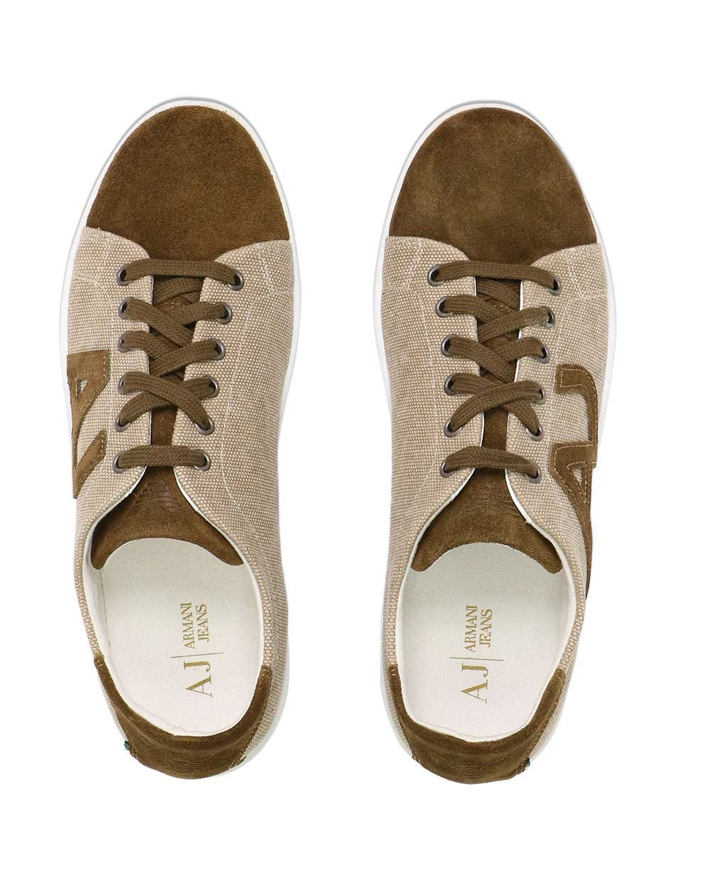 ARMANI JEANS LOGO LOW-TOP LEISURE SNEAKERS