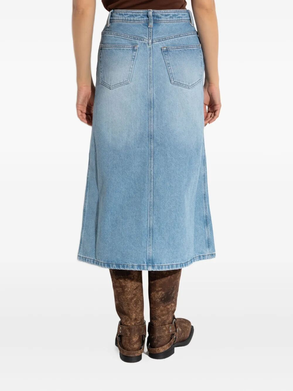Apc A.p.c. Georgia Midi Denim Skirt Clothing In Multi