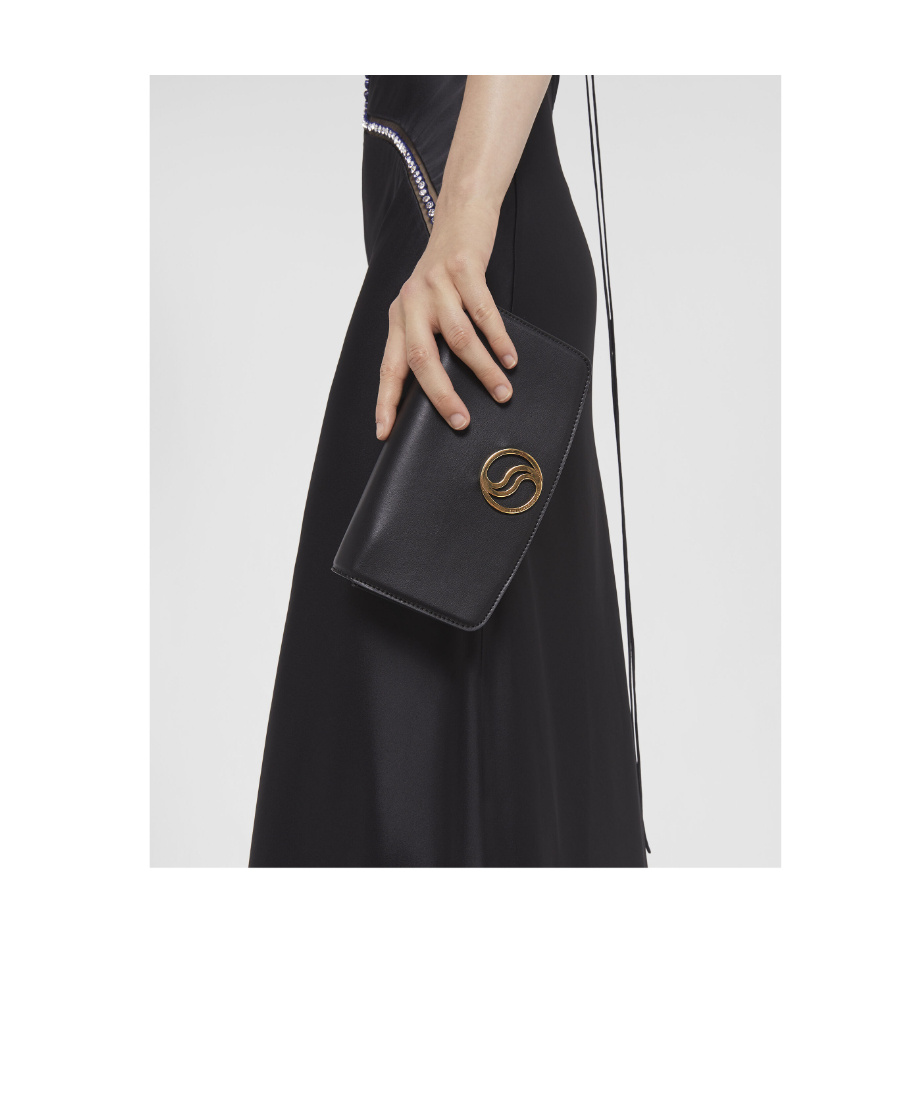 Stella Mccartney Logo Wallet In Green