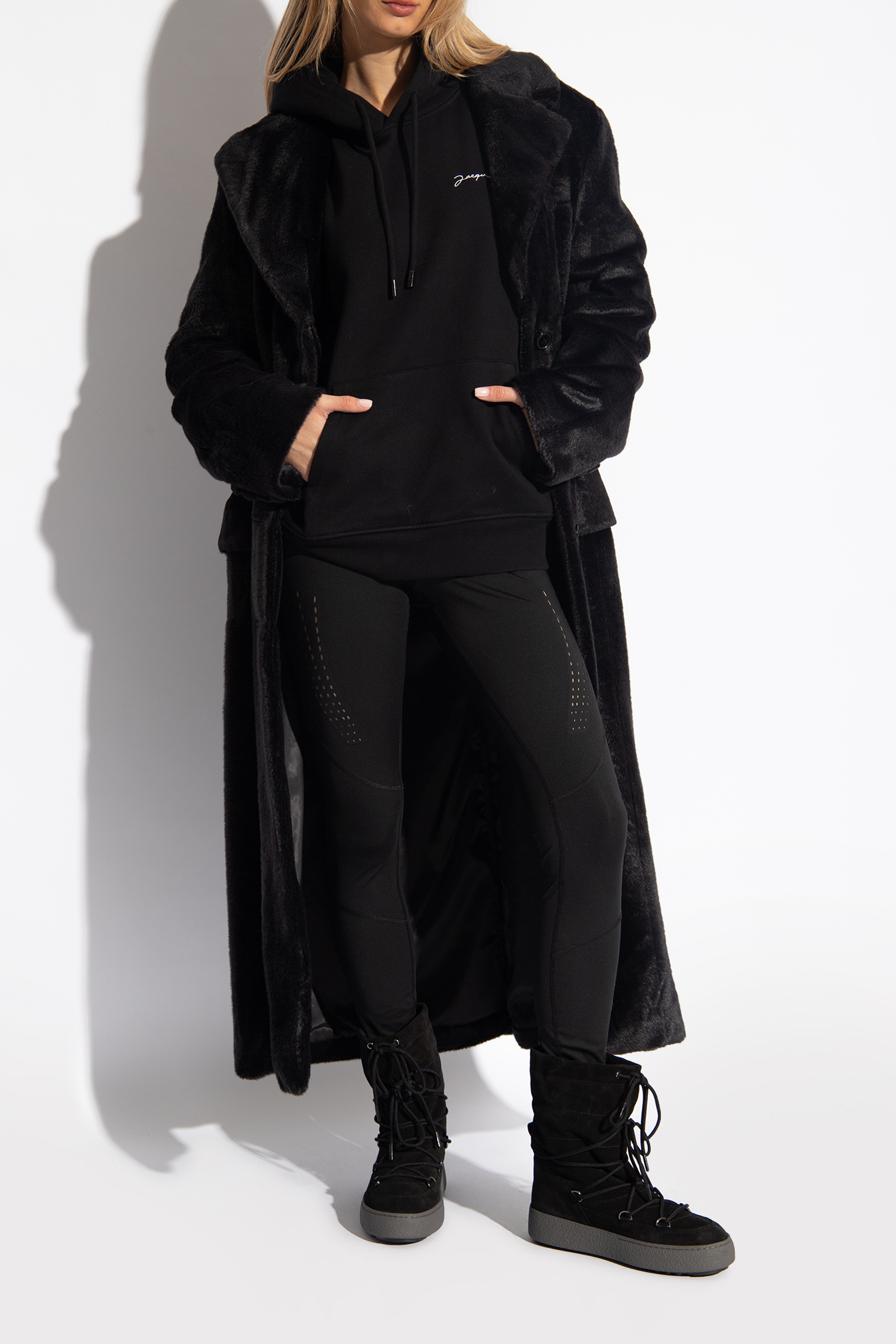 Moon Boot Ltrack Suede Boots In Black