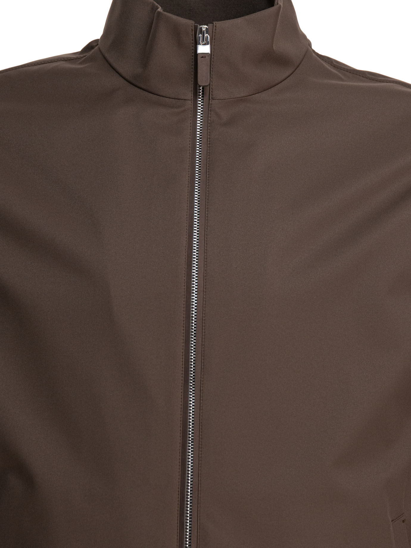 Zegna Long Sleeve Casual Jacket In Brown