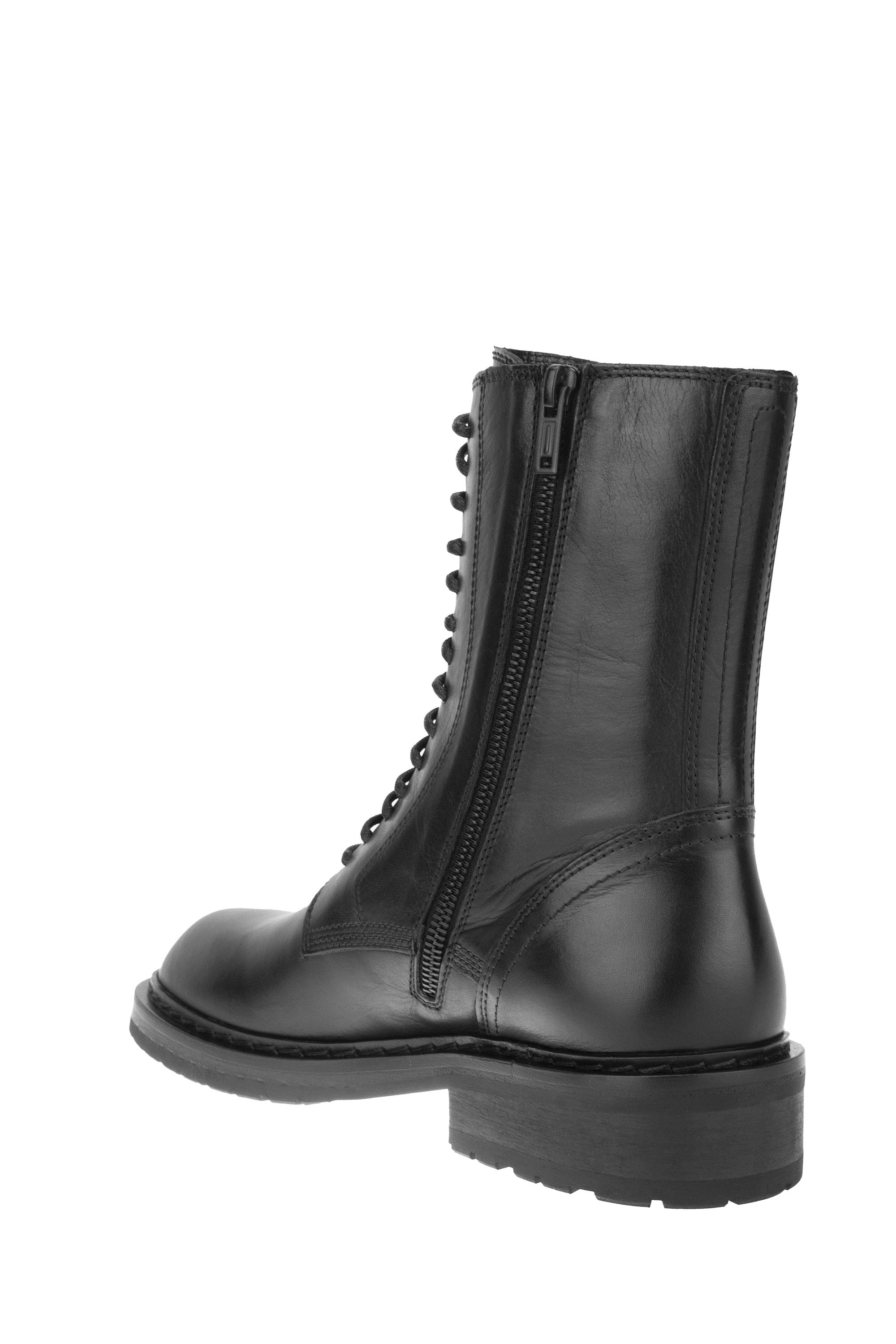 Ann Demeulemeester Black Lace-up Boots In Black