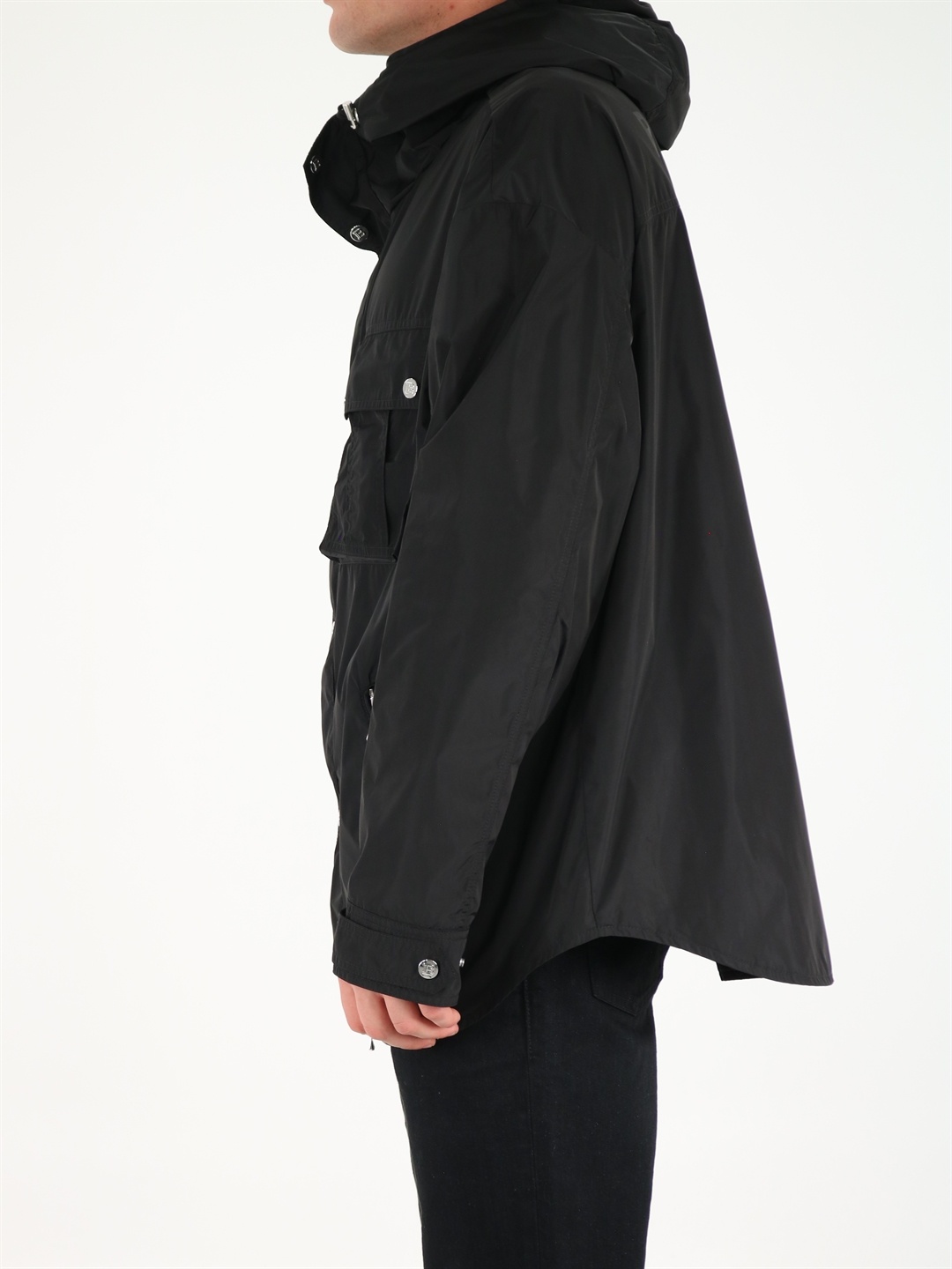 Balmain Men's Giacca Con Cappuccio In Black