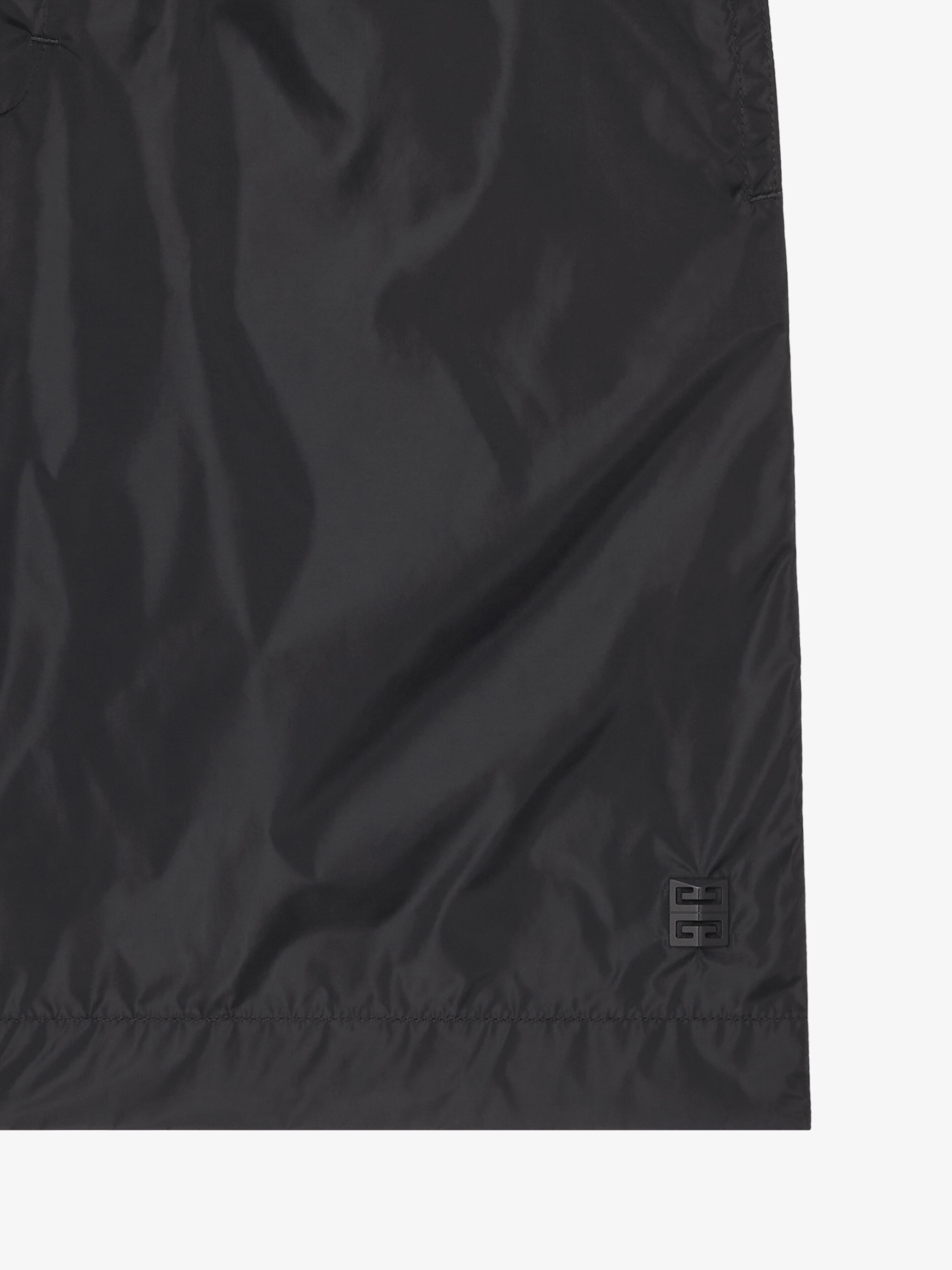 Givenchy 4g Detailed Elastic Waist Swimming Shorts In Black