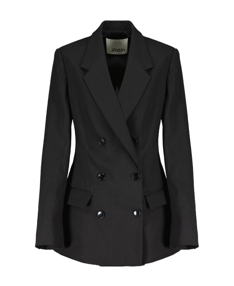 Isabel Marant Double-breasted Button-fastening Jacket In Black