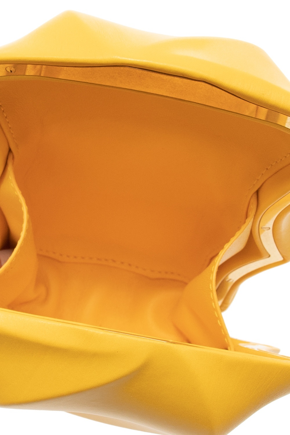 Bottega Veneta Bv Whirl Leather Clutch In Yellow