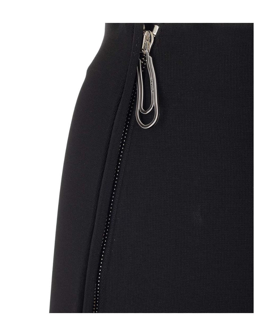 OFF-WHITE ASYMMETRIC MIDI SKIRT
