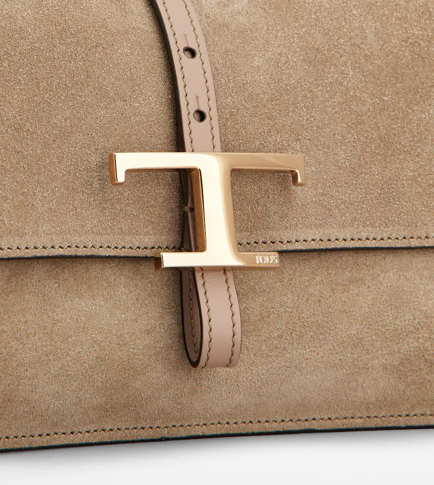 Tod's T Timeless Mini Shoulder Bag In Brown