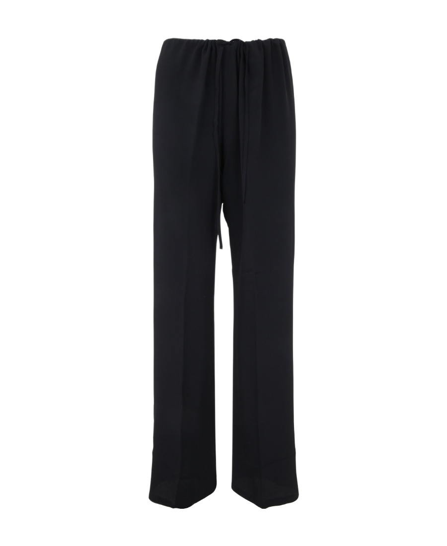 Dries Van Noten Drawstring Waist Casual Trousers In Black