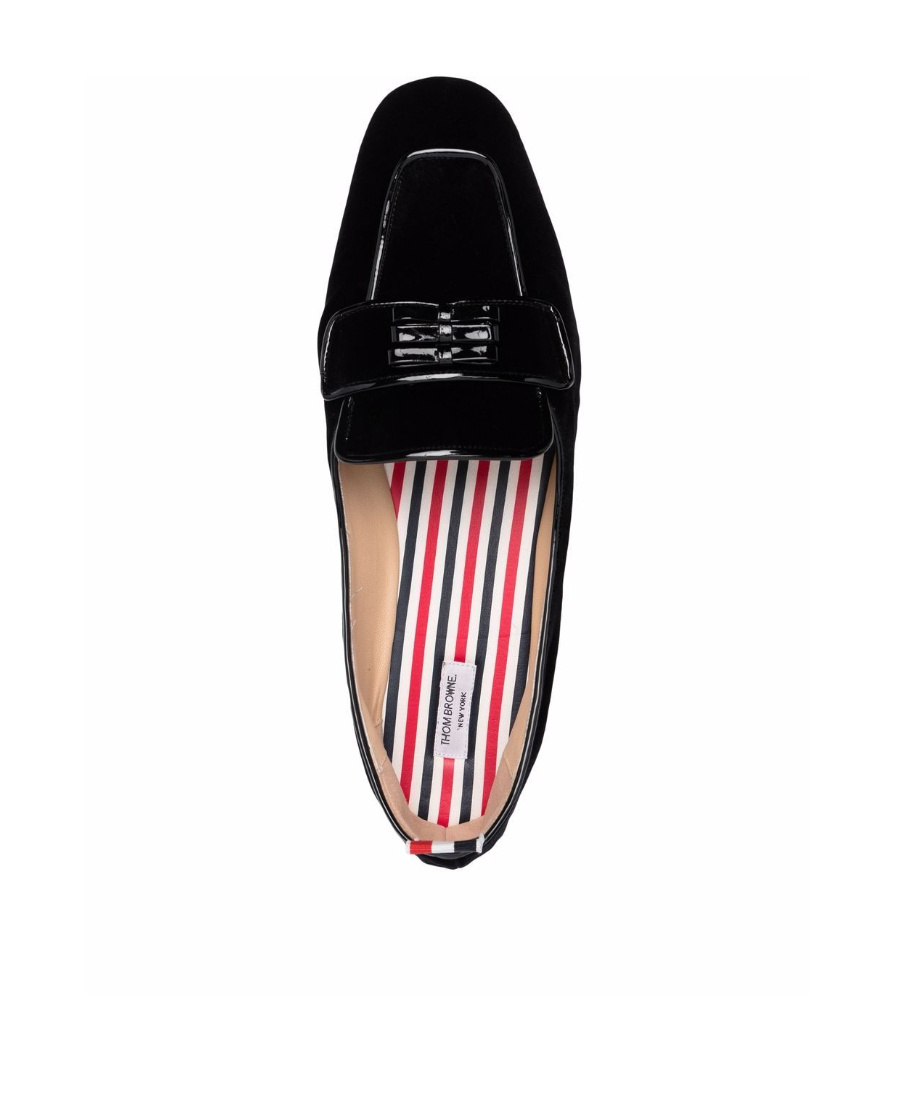 Thom Browne Bow-embellished Velvet Loafers In Black