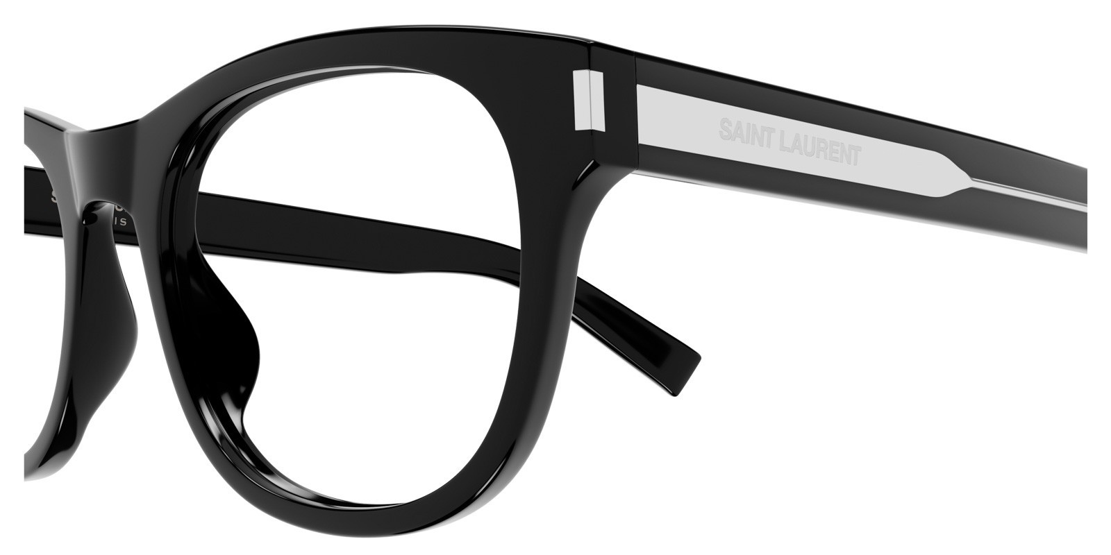 Saint Laurent Sl 663 Round-frame Glasses In Black