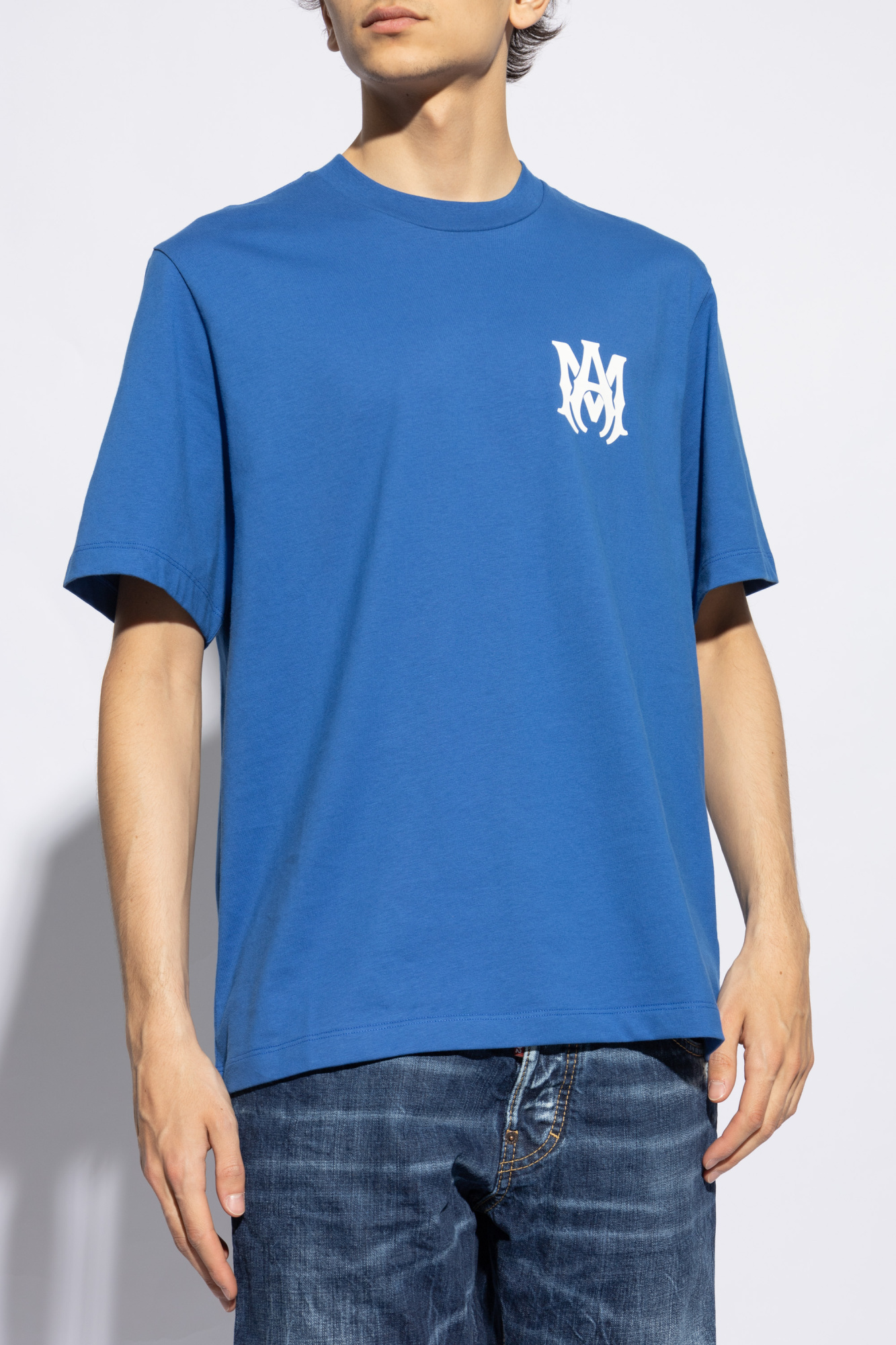 Amiri Ma Core Logo Garphic T-shirt In Blue