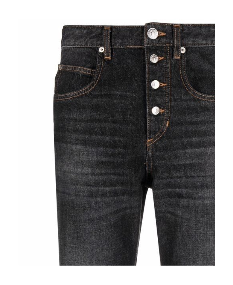 Isabel Marant Étoile Belden High-rise Straight Jeans In Black