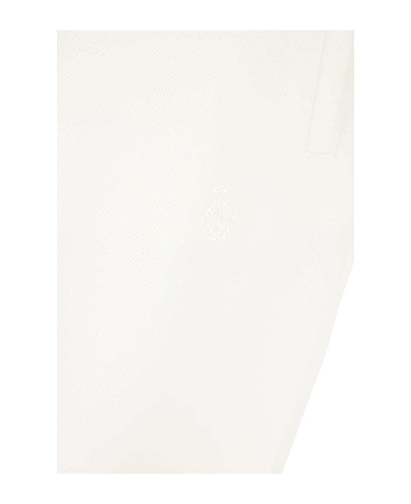 Alexander Mcqueen Joggers Cotton Elastic Cuffs In Optical White