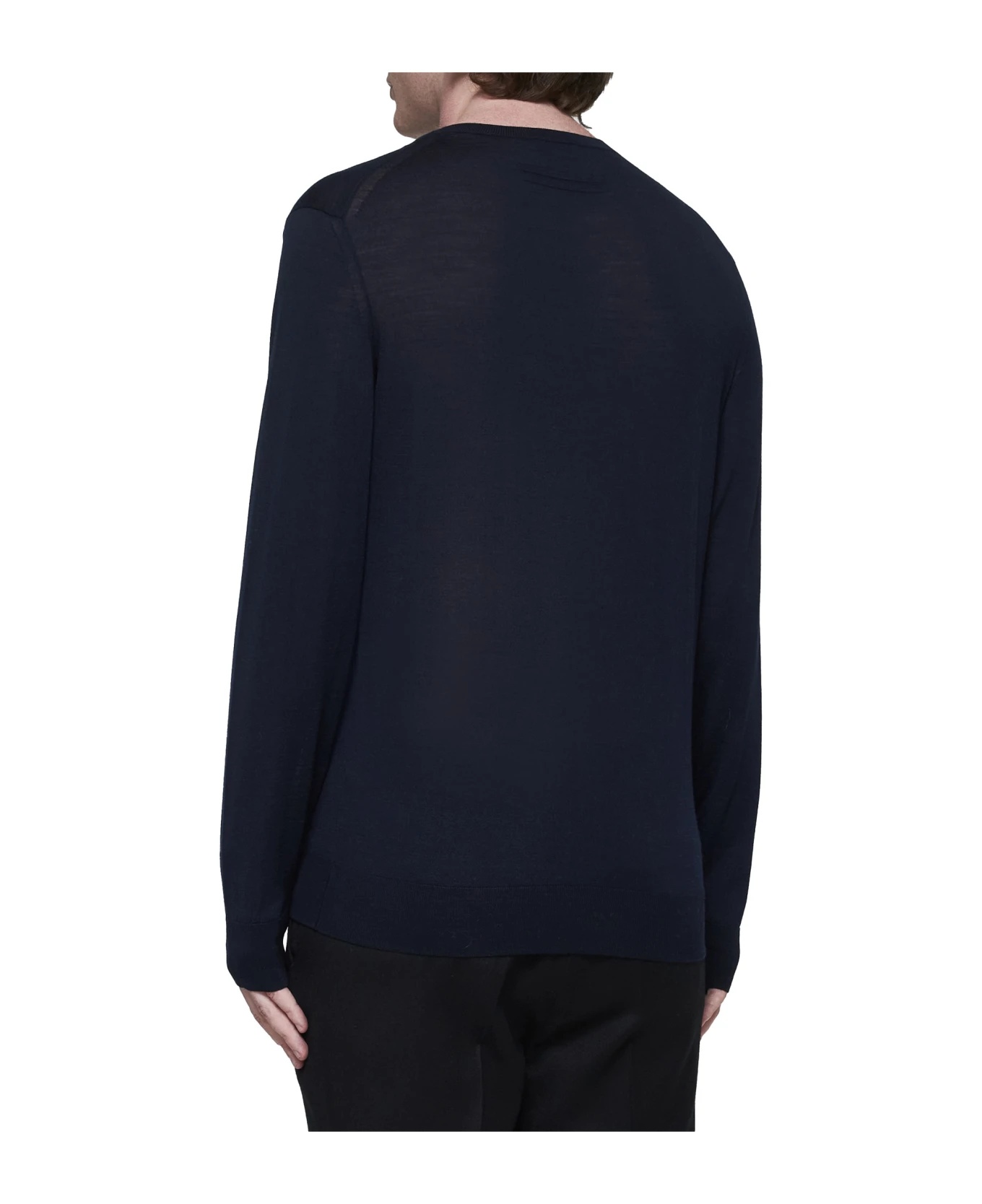 Zegna High Performance Wool Crewneck Sweater In Black