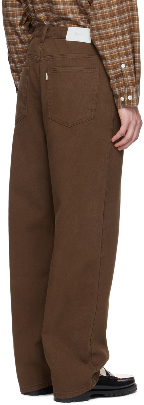 Dunst Low-rise Baggy Jeans In Brown