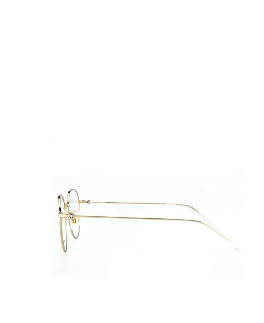 Montblanc Hexagon White Star Light Series Round Frame Flat Mirror In Gold