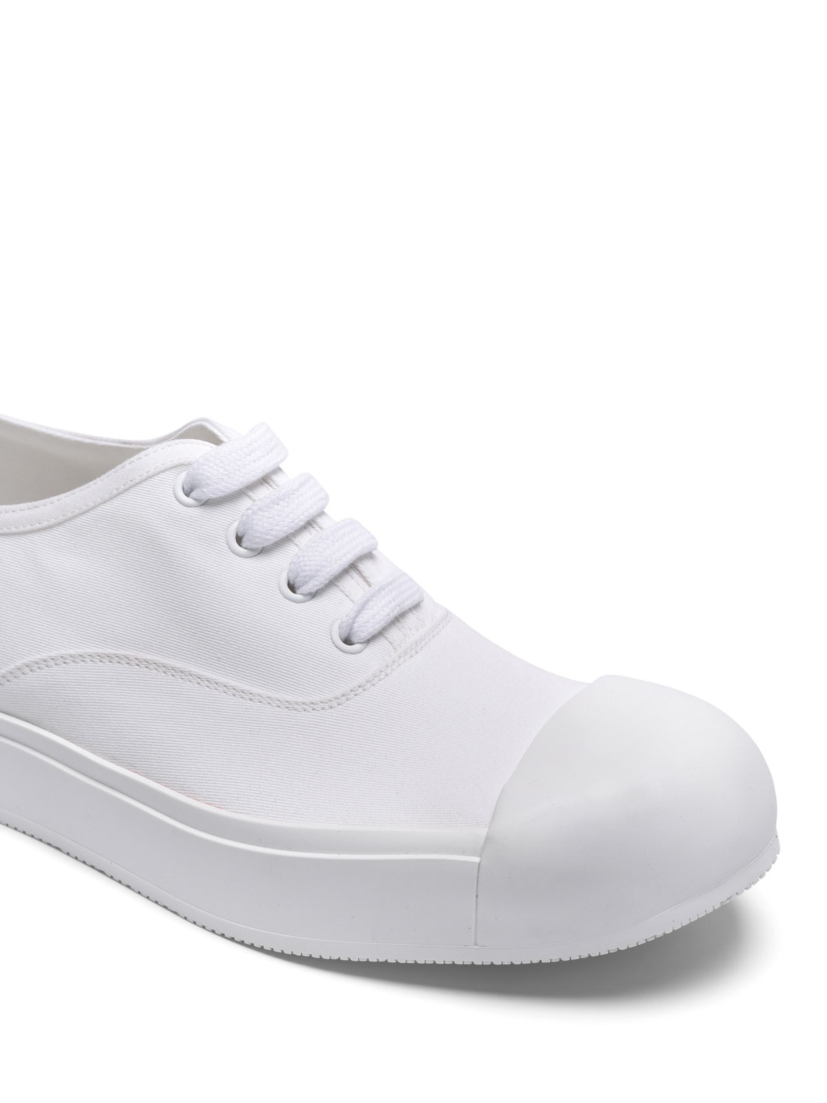 Prada Strap-up Casual Sneakers In White