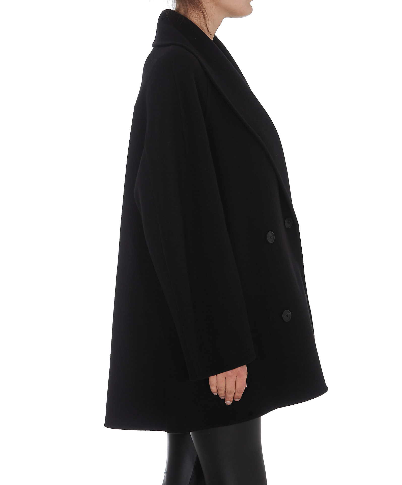 The Row Polli Double-breasted Jacket In Wool And Cashmere In Black