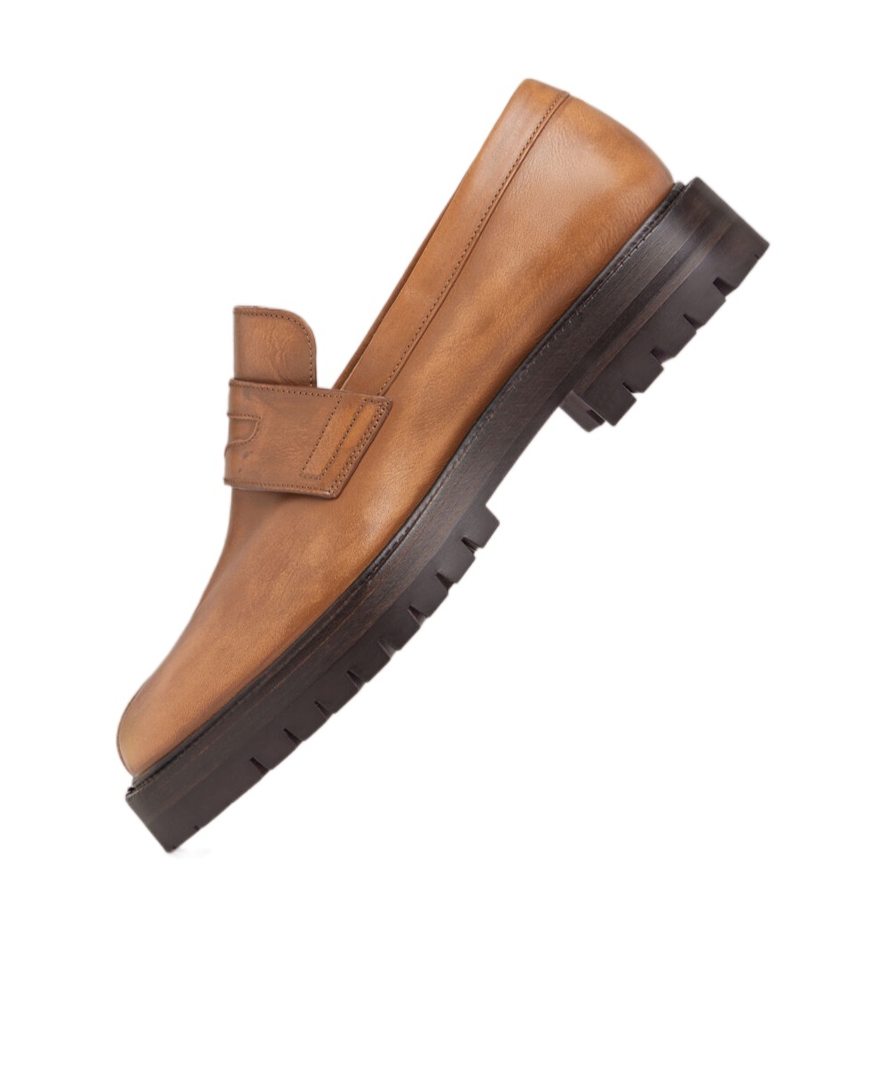 Maison Margiela Tabi County Penny Loafer In Brown