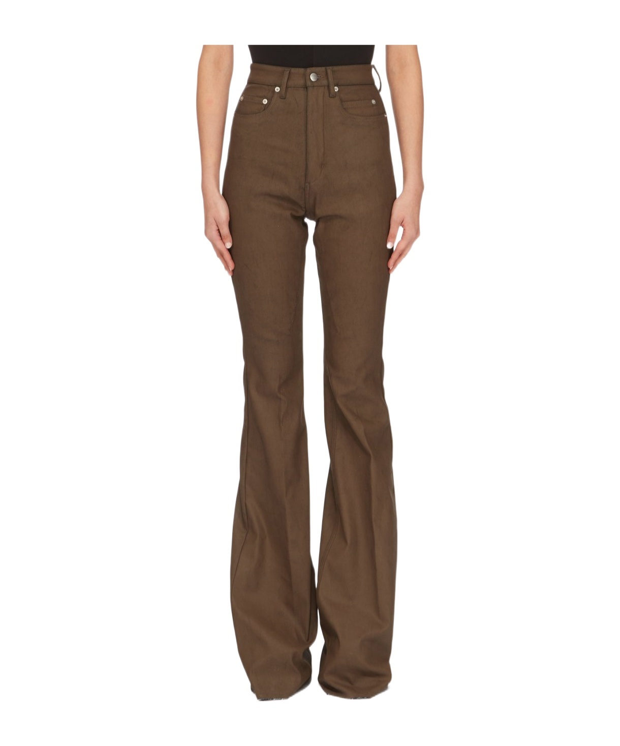 Rick Owens Bolan Bootcut Jeans In Green