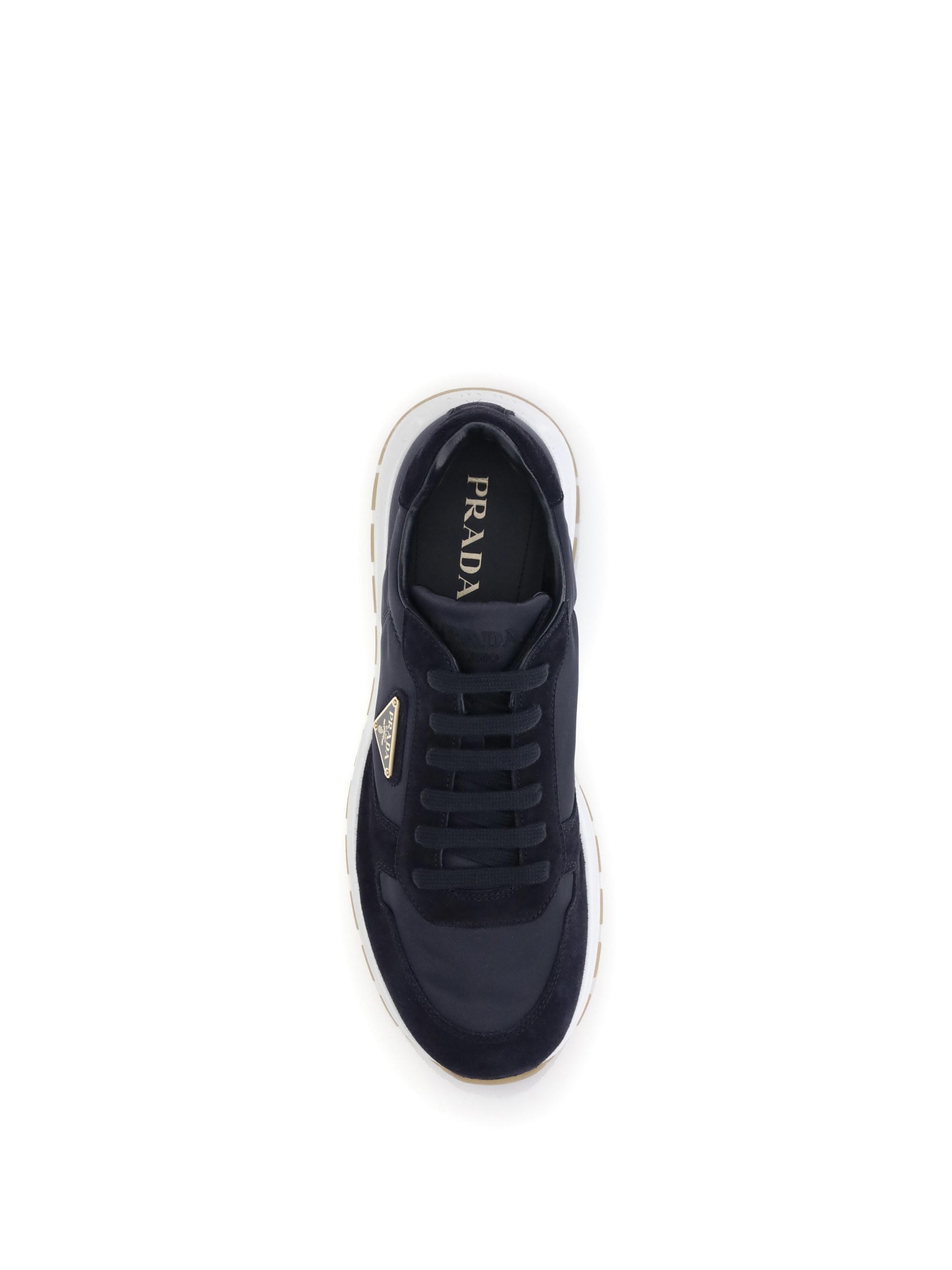 Prada Logo-print Low-top Sneakers In Blue