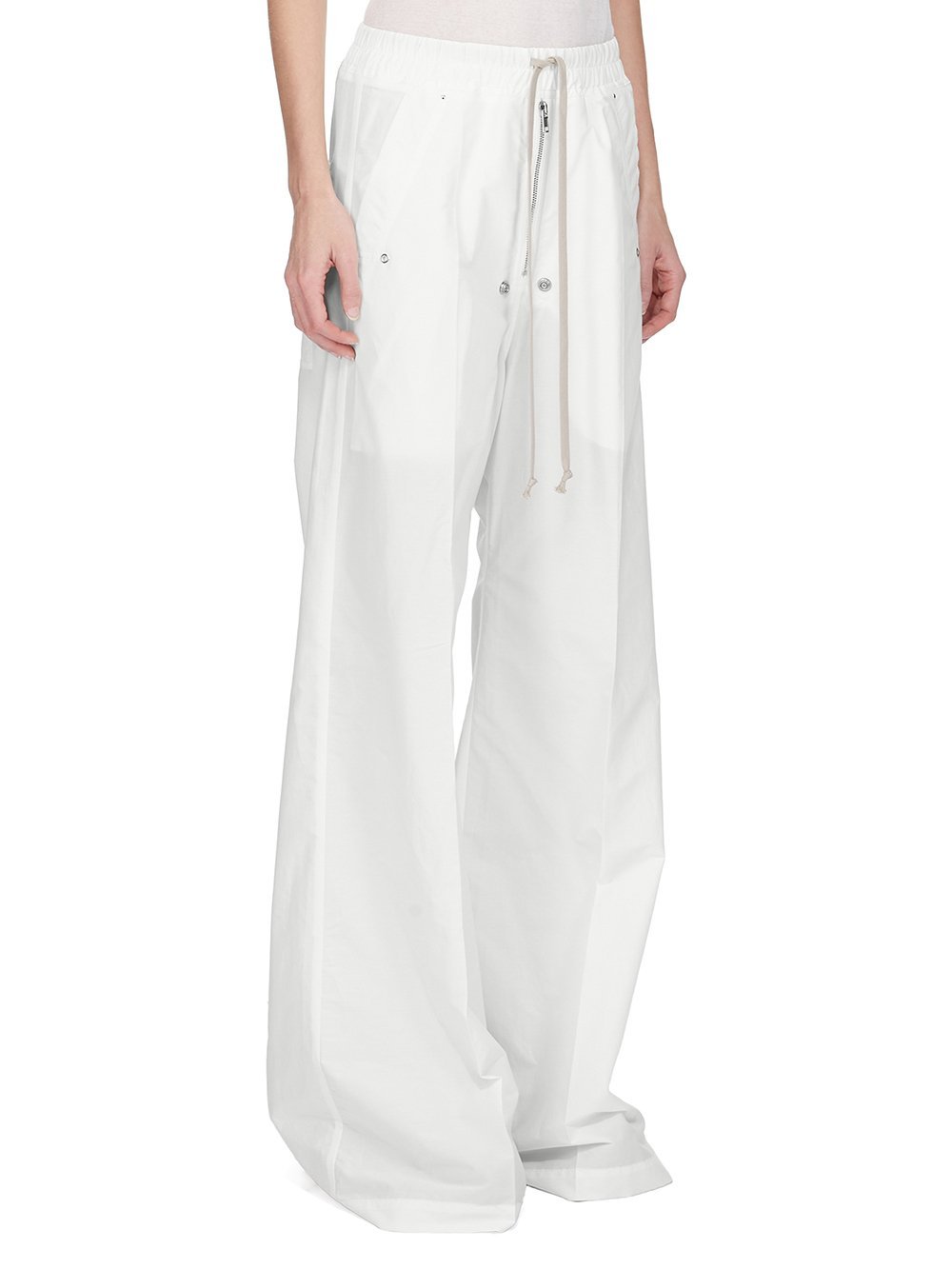 Moncler X Rick Owens Drawstring Casual Pants In White