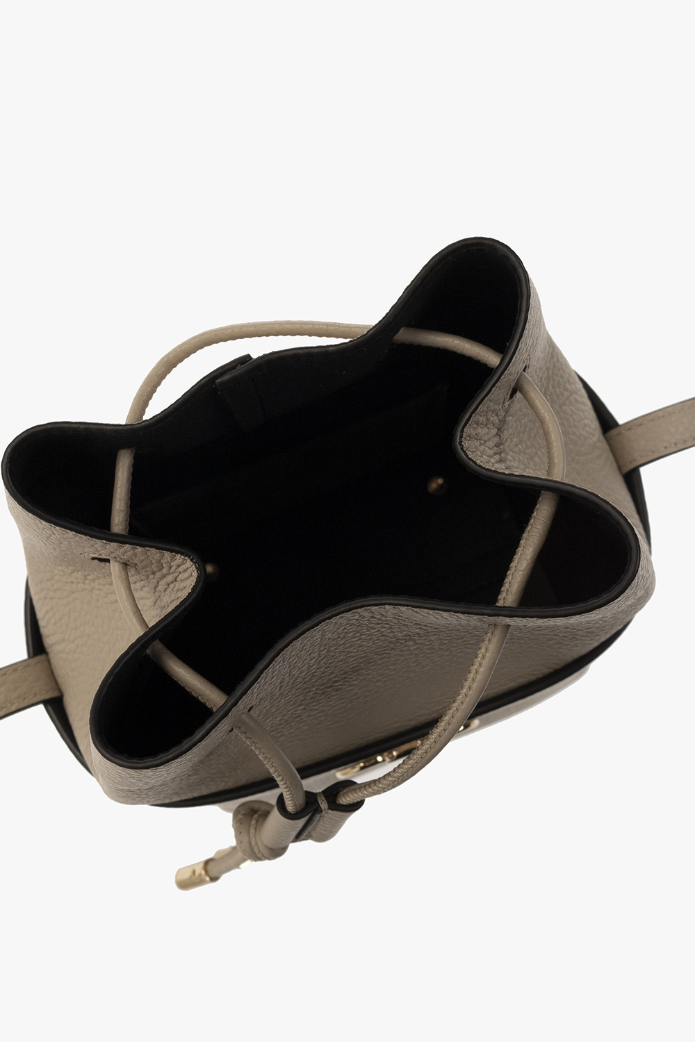 Ferragamo Salvatore  Gancini Mini Crossbody Bucket Bag In Nude