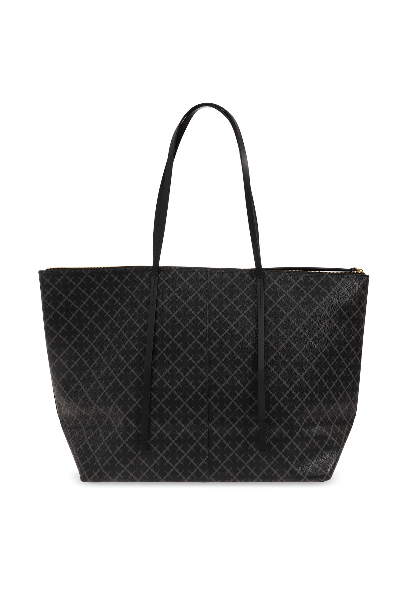 By Malene Birger Luze Monogram-print Tote Bag In Black
