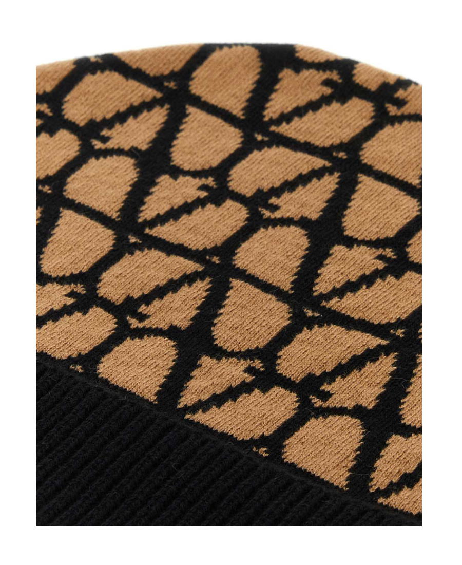 Valentino Toile Iconographe Cashmere Beanie In Black