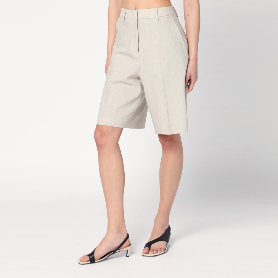 Golden Goose Belt Loop Shorts In Beige