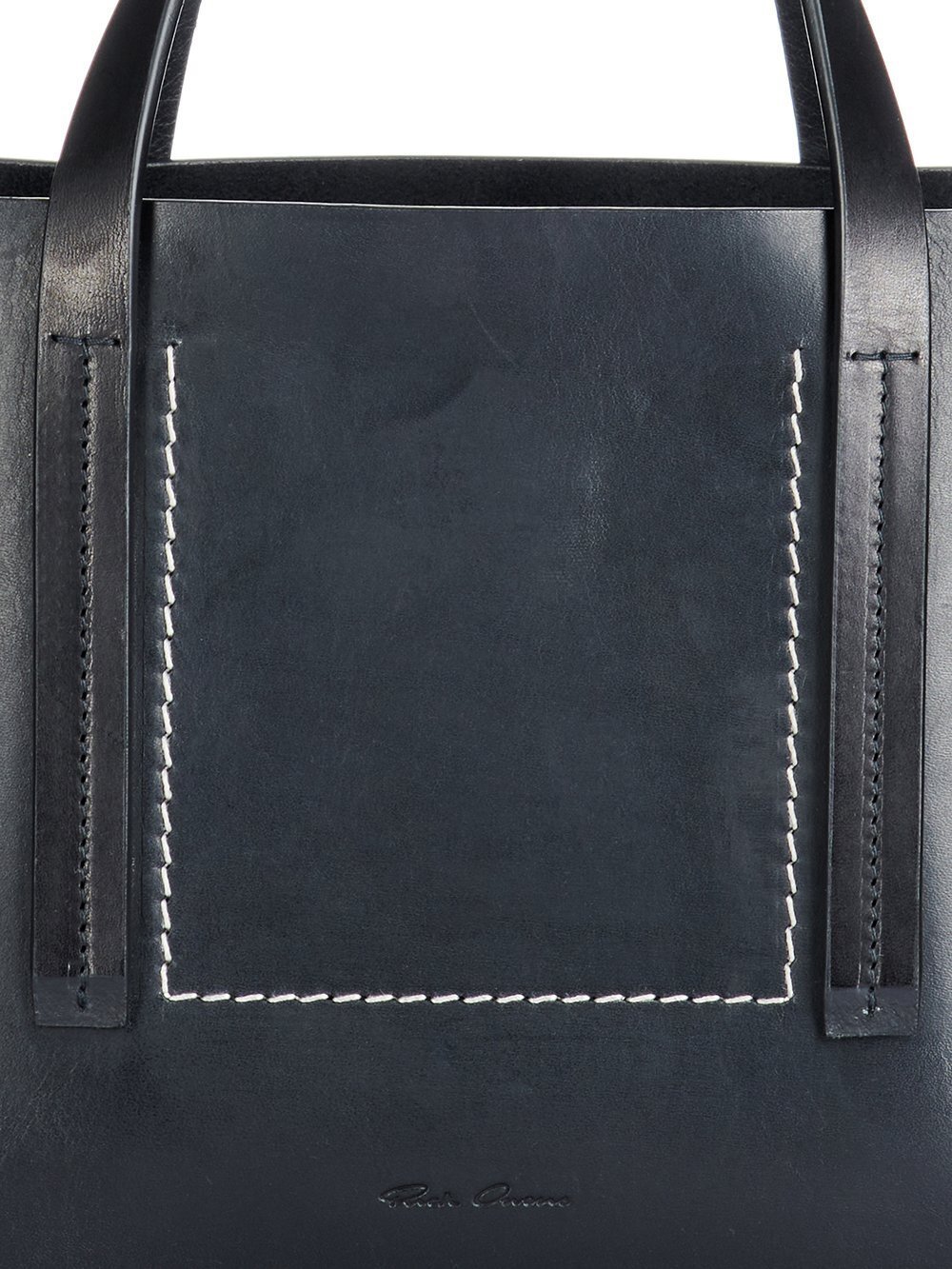 Rick Owens Logo Handbag In Black