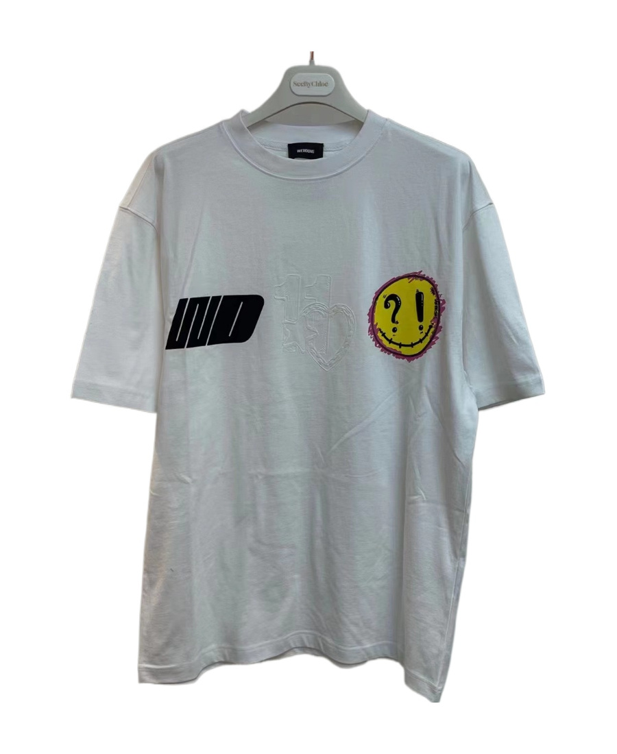 We11 Done Logo Printed Pattern Short-sleeved T-shirt In Gray