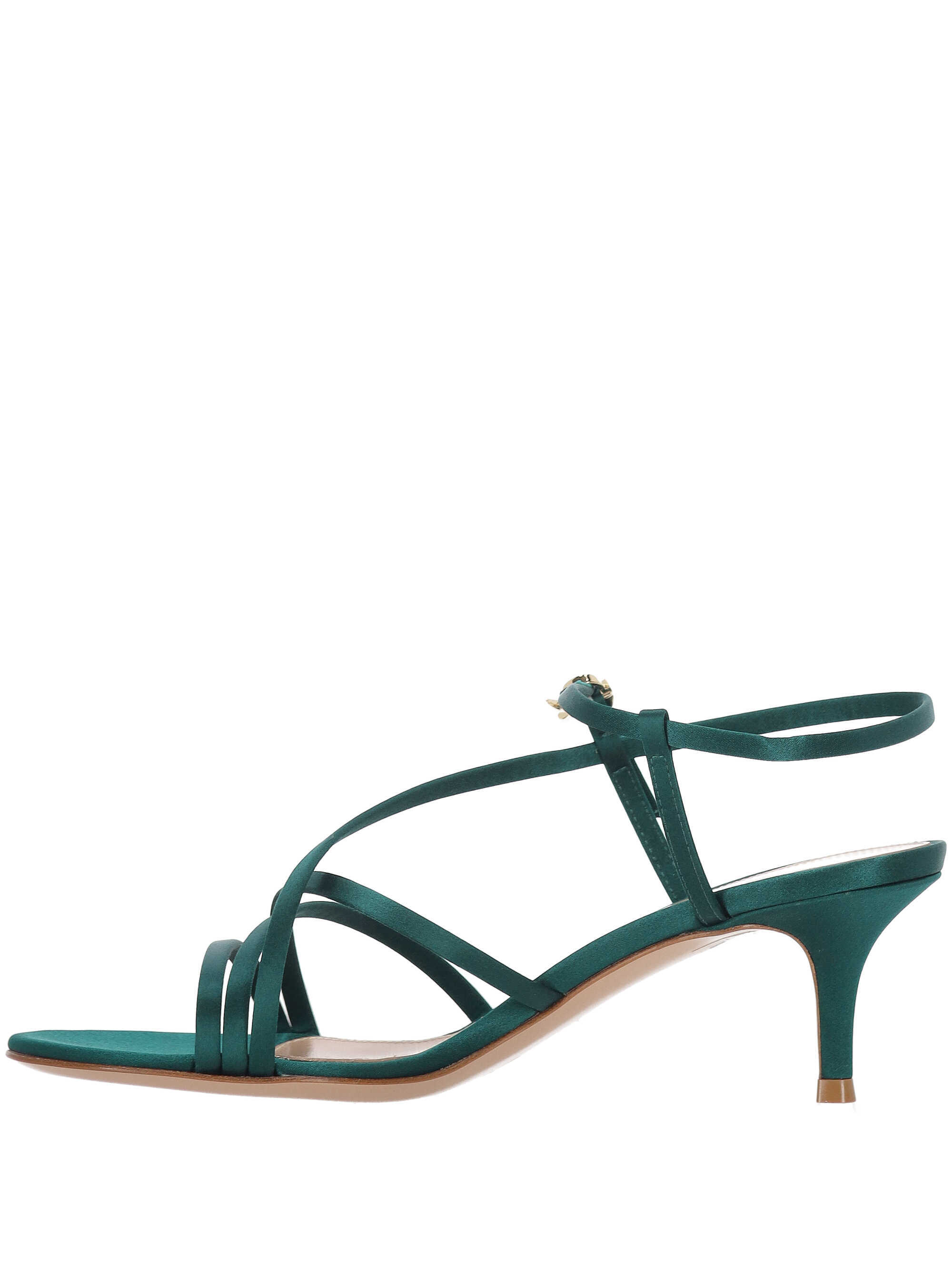 Gianvito Rossi Buckle Detailed Heeled Sandals In Green
