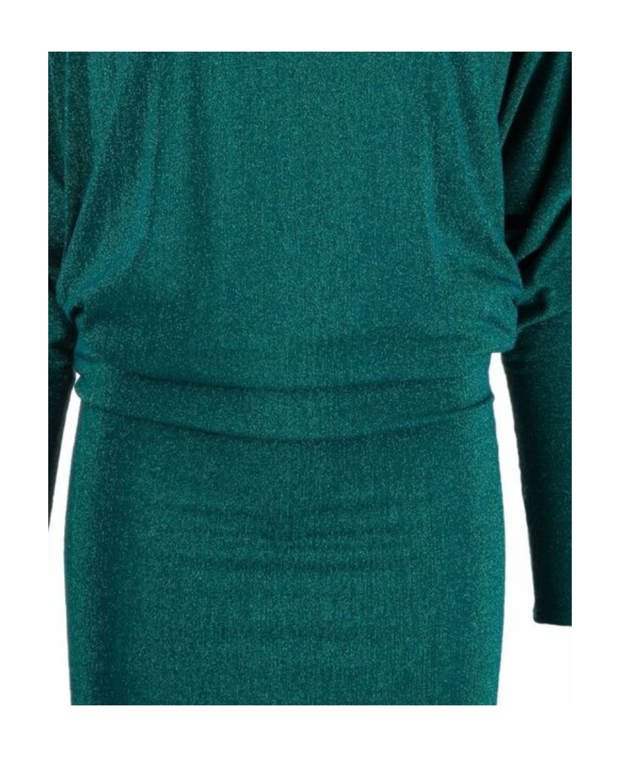Alexandre Vauthier Wide-shoulder Knitted Dress In Green