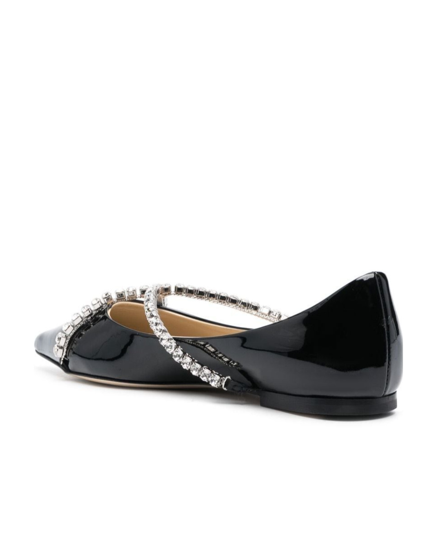 Shop Jimmy Choo Pointed Ballet Flats In Black