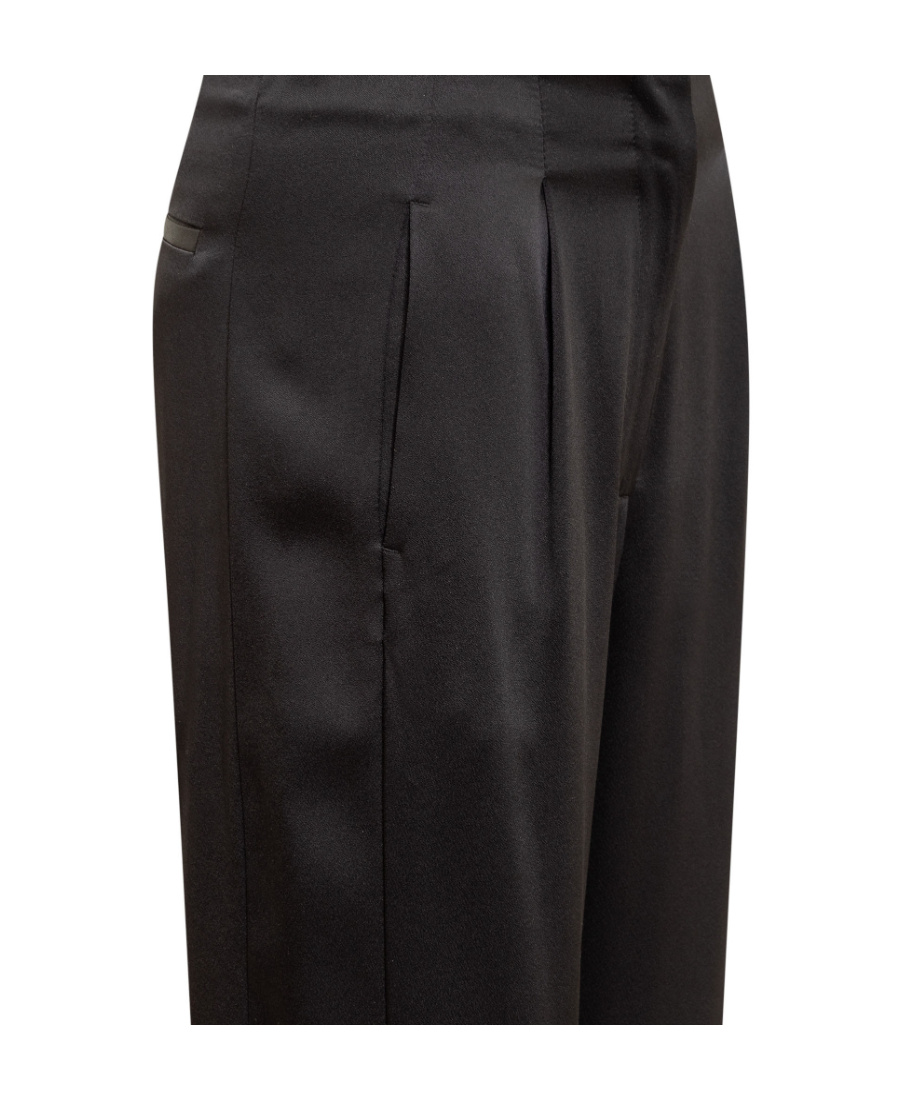Msgm High-waist Straight-leg Trousers In Black