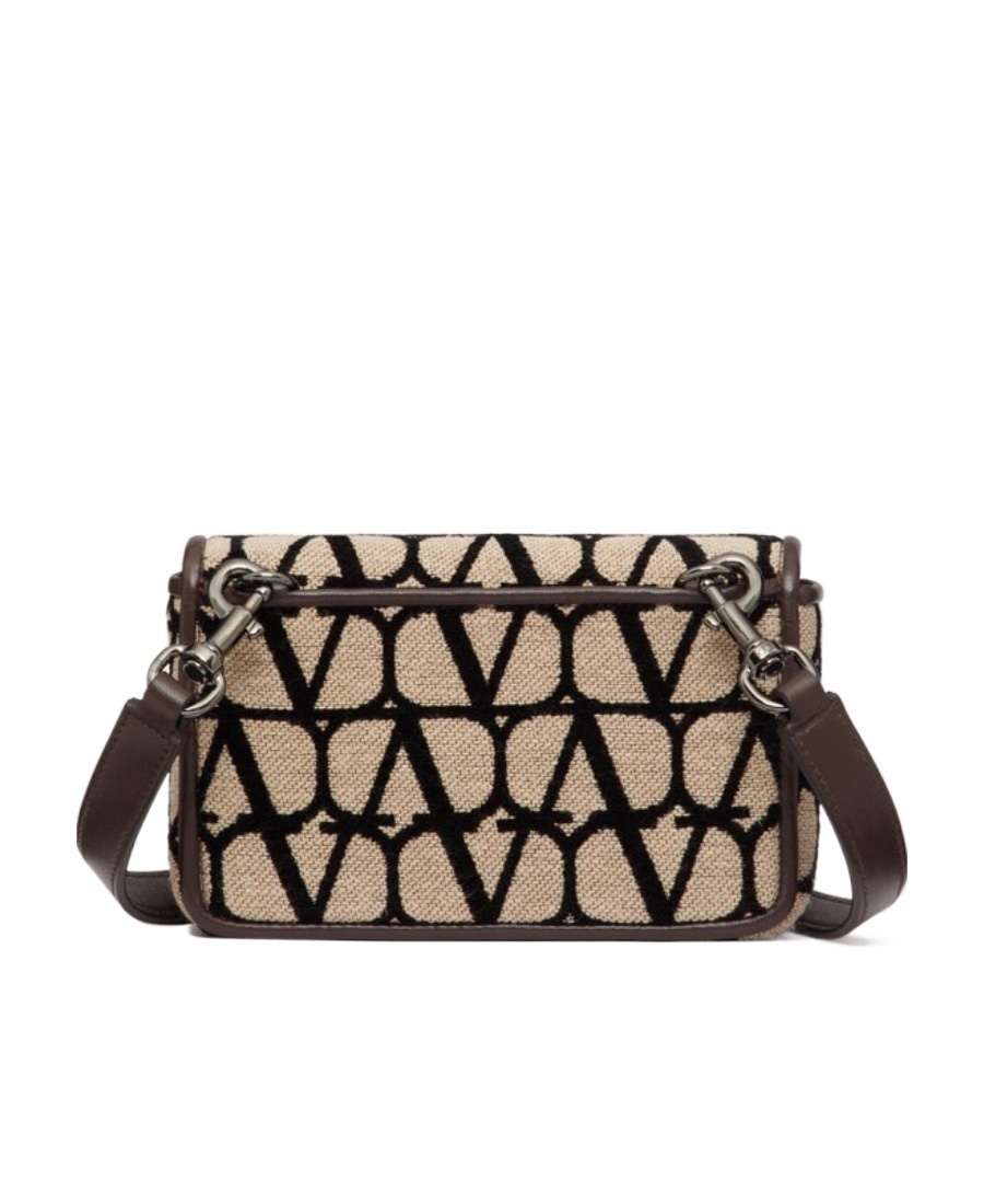 Valentino Toile Iconographe Messenger Bag In Nude