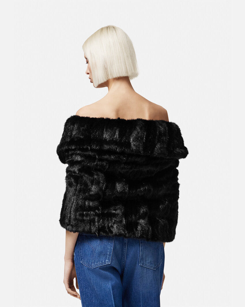 Versace Faux-fur Cape