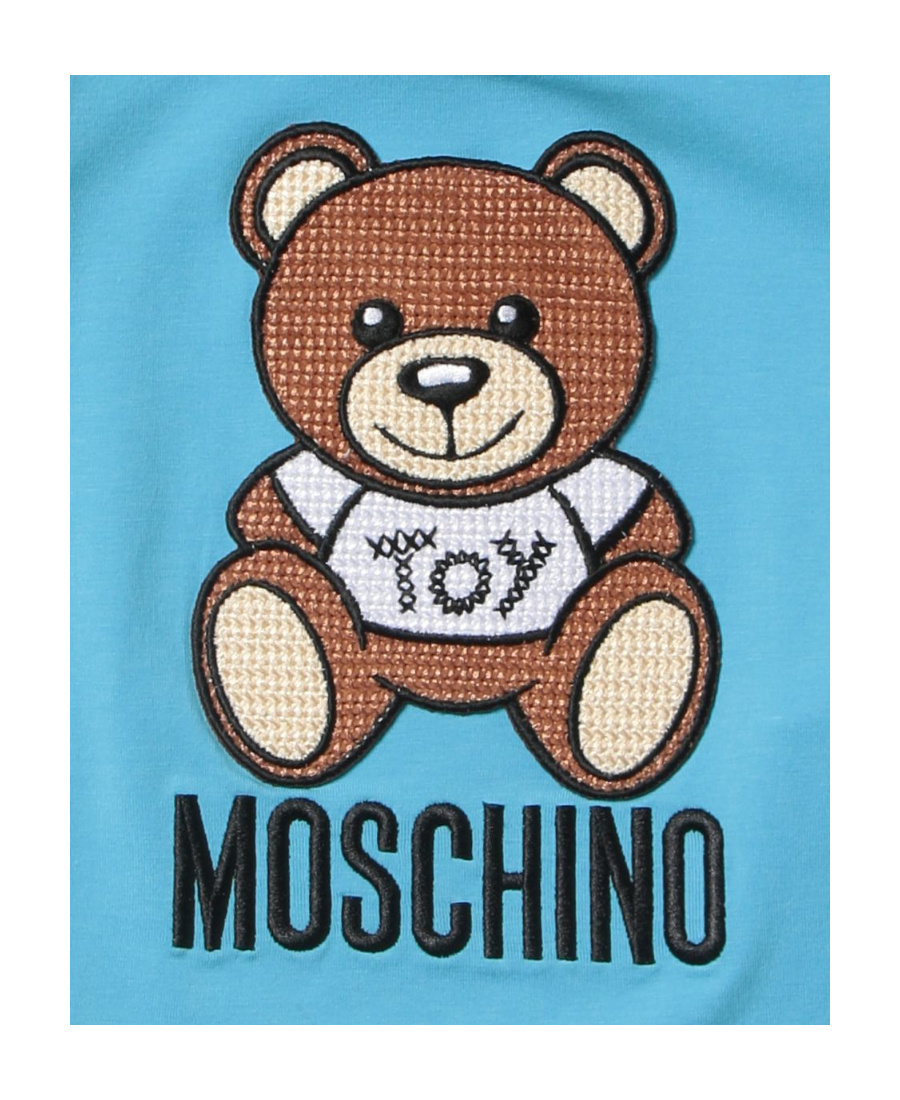Moschino Logo Details Short-sleeved T-shirt In Blue