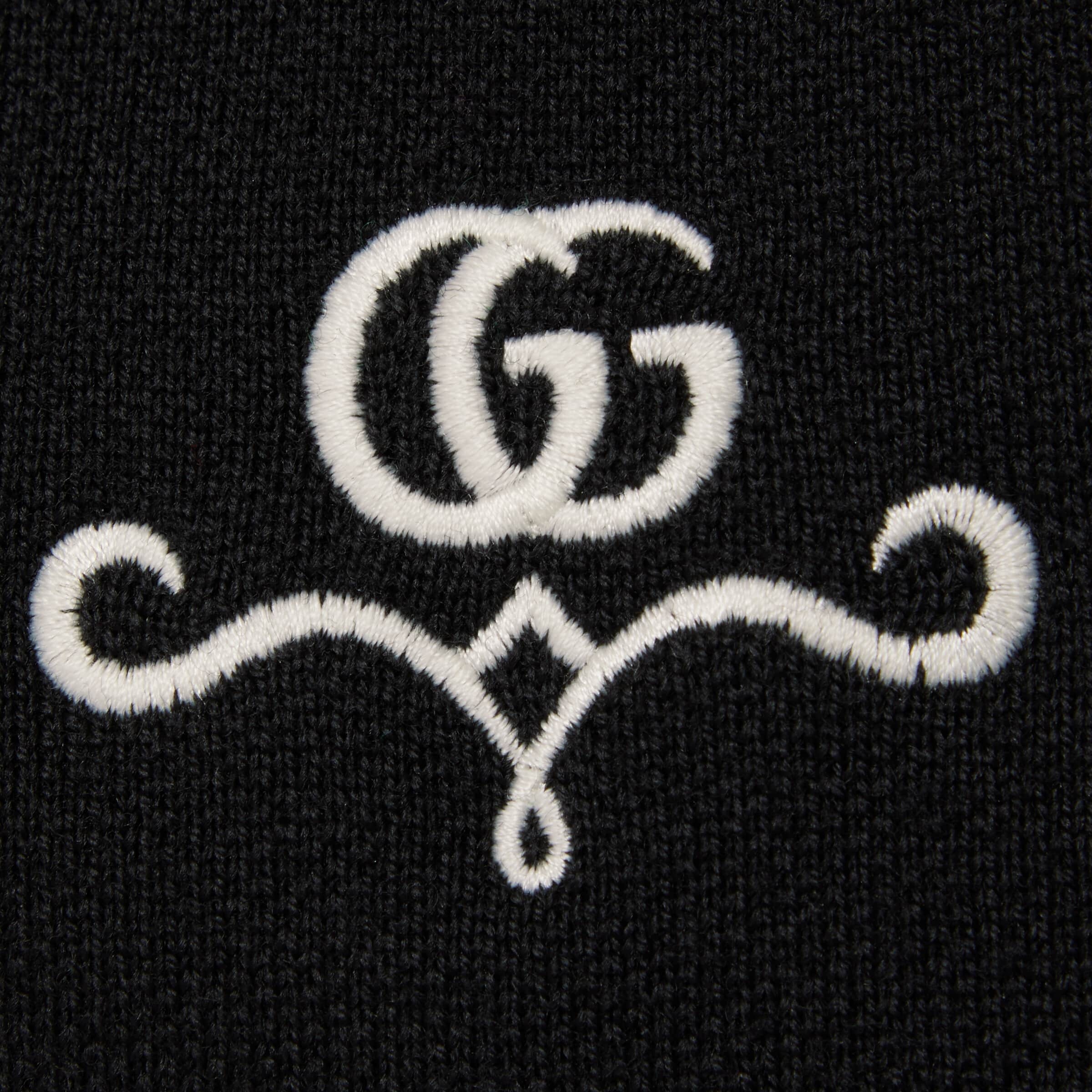 Shop Gucci Knitted Wool Top In Black