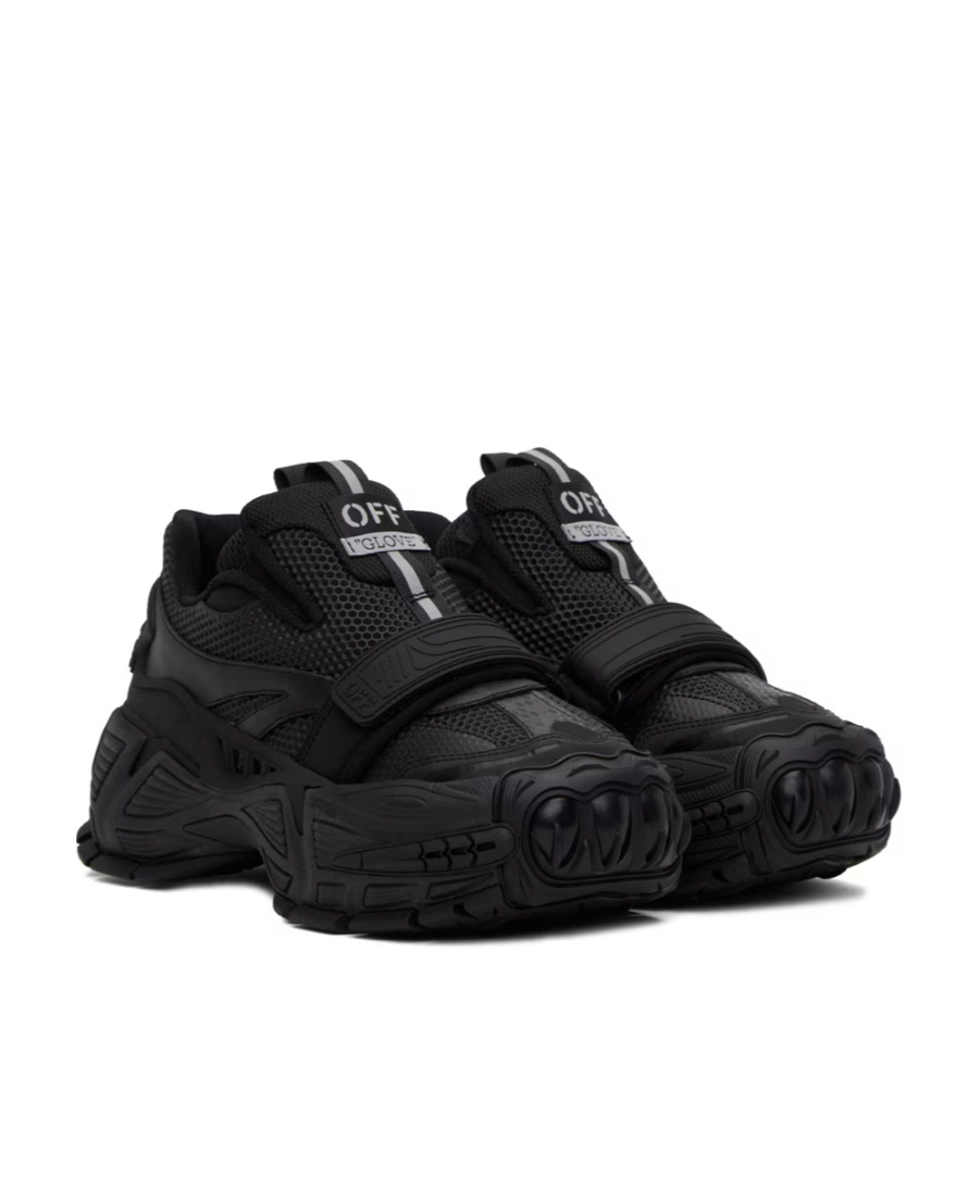 Shop Off-white Glove Chunky Slip-on Sneakers In Black