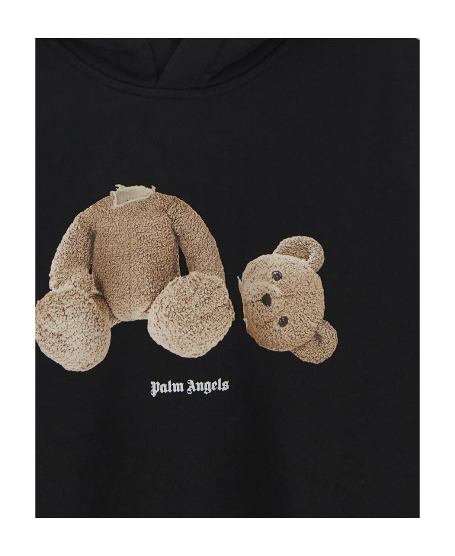 Palm Angels Bear Hoodie In Black