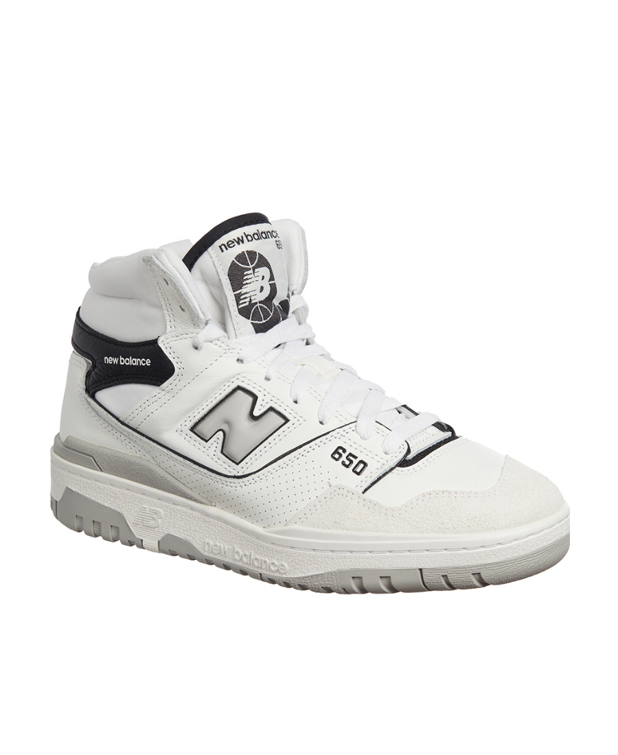 New Balance High-top Sneakers With Perforated Detailing In White