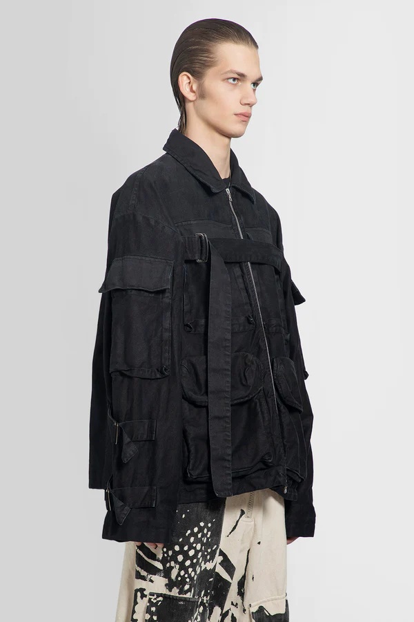 Dries Van Noten Zipper Casual Jacket In Black
