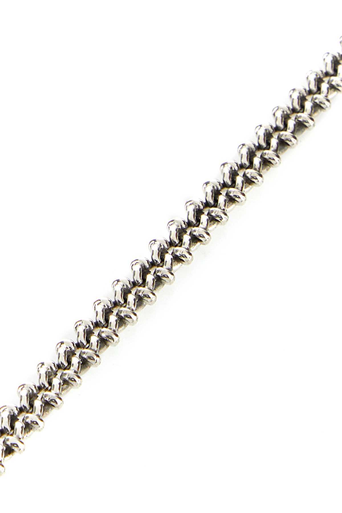 Emanuele Bicocchi Logo Plaque Knot Chain Bracelet In Metallic